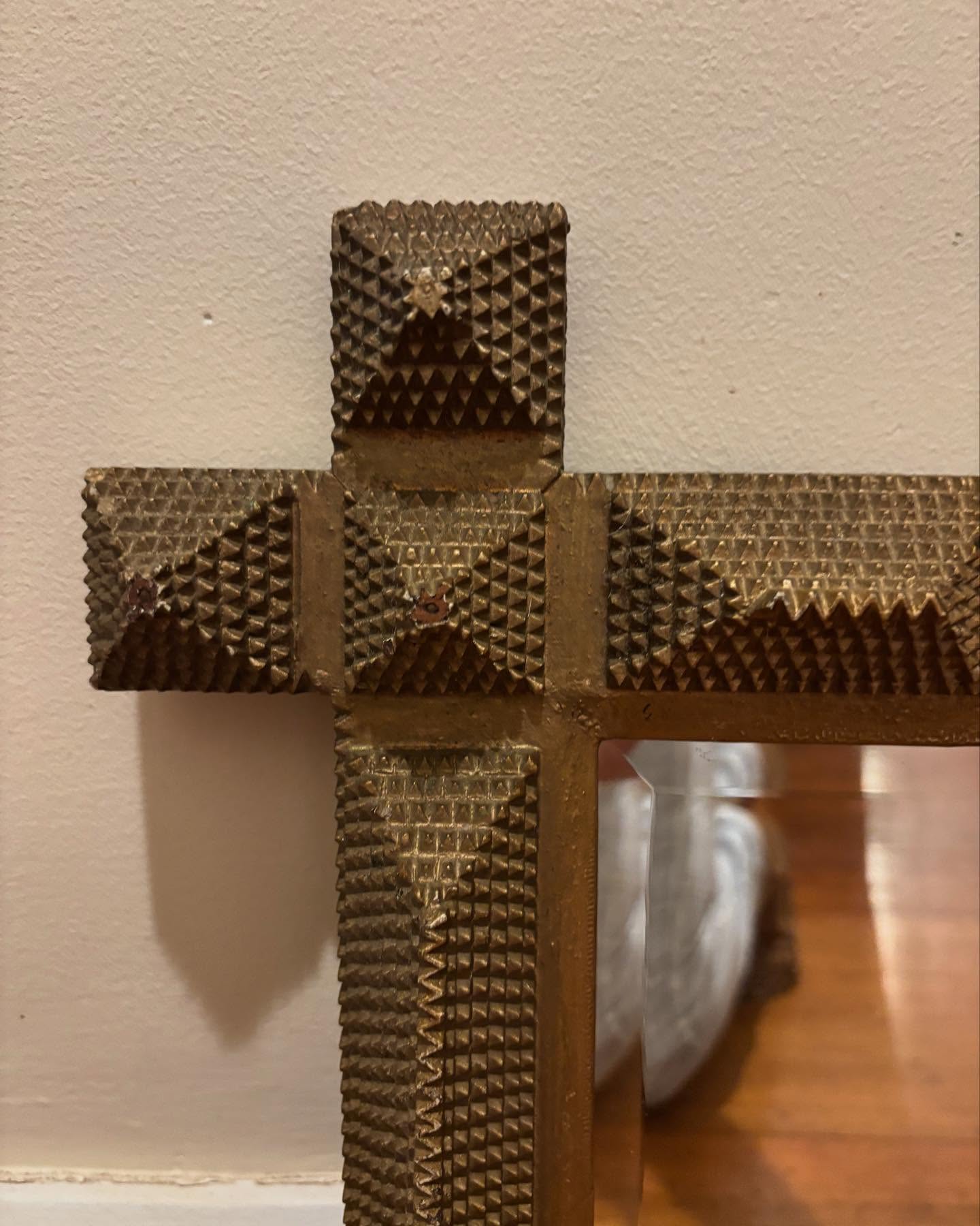 Vintage Tramp Art Mirror