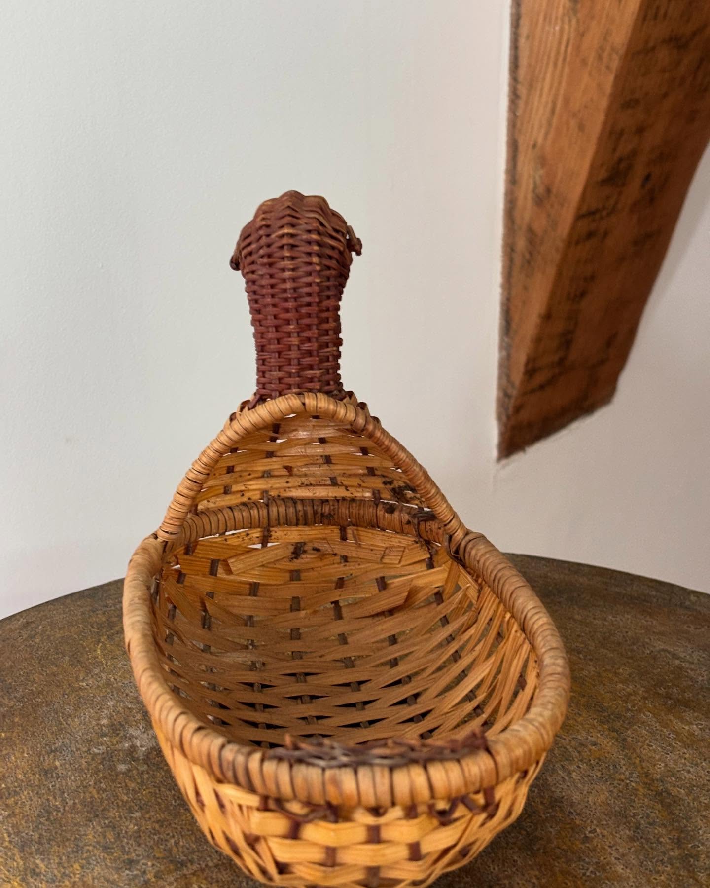 Vintage Duck Wicker Basket