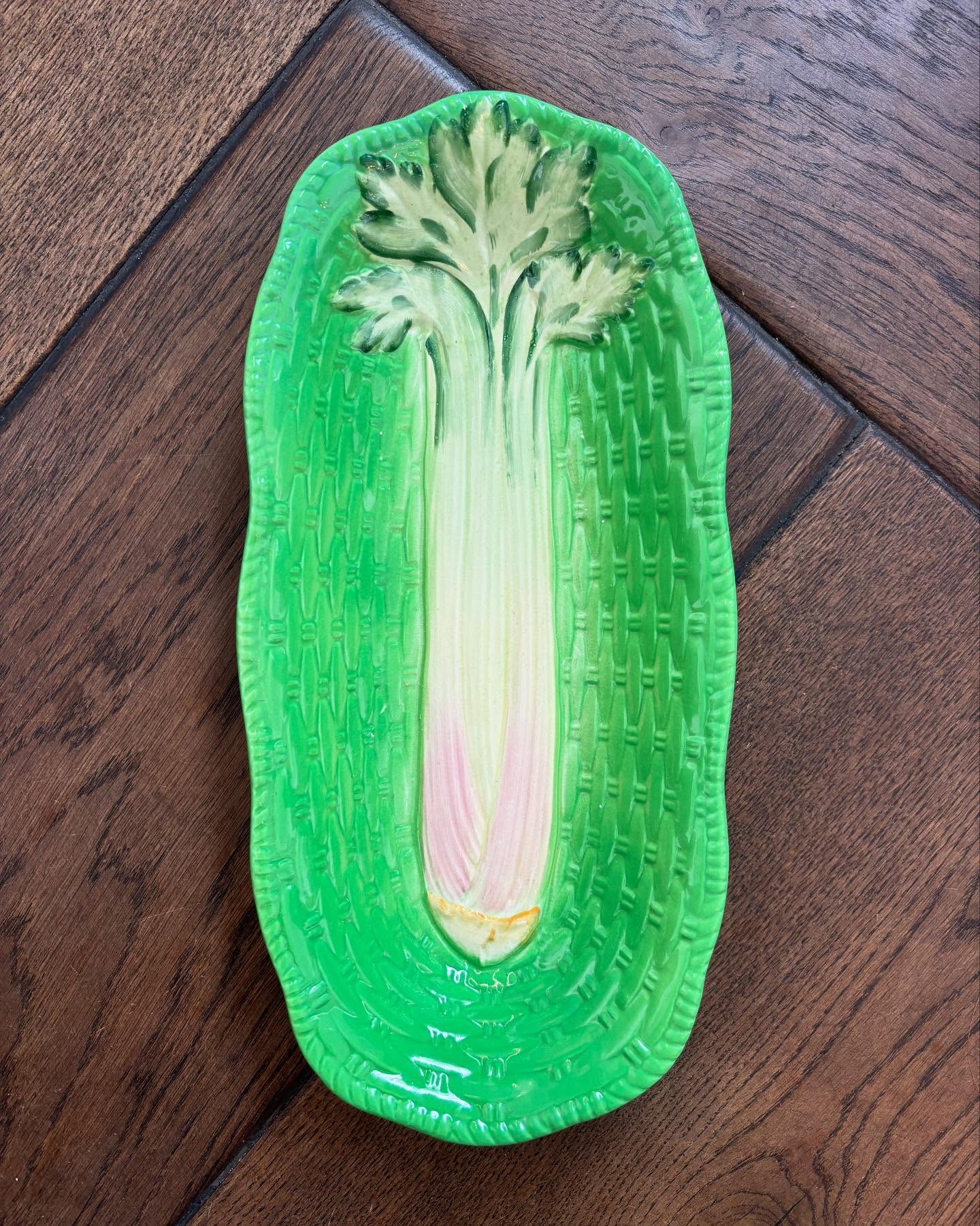 Vintage Celery Beswick Cabbage-ware Serving Plate