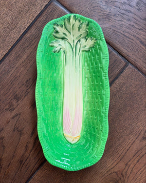 Vintage Celery Beswick Cabbage-ware Serving Plate