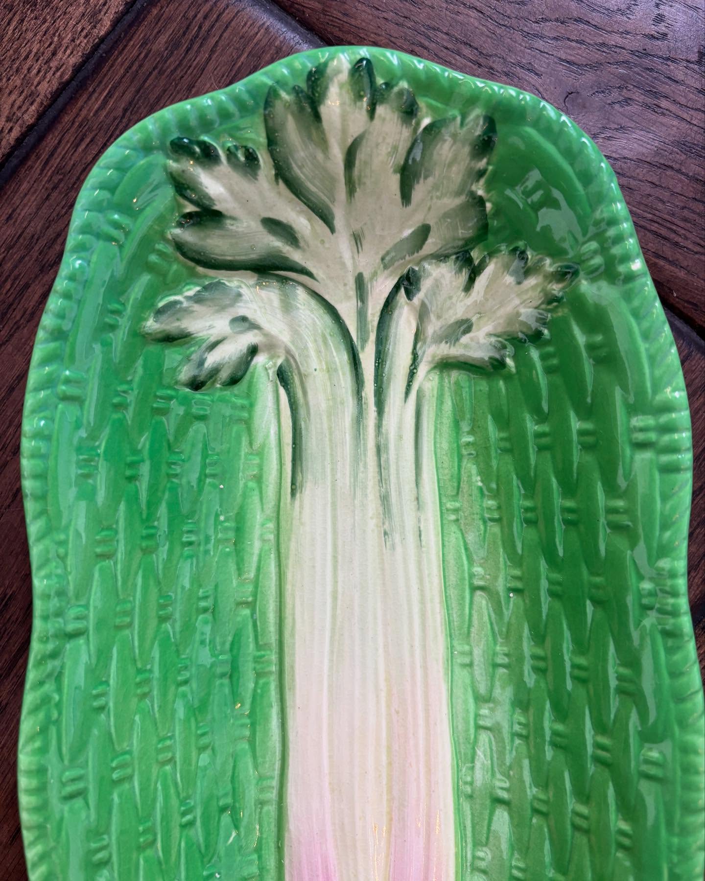 Vintage Celery Beswick Cabbage-ware Serving Plate