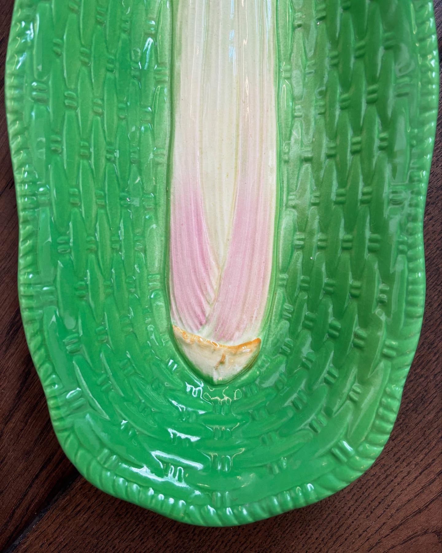 Vintage Celery Beswick Cabbage-ware Serving Plate