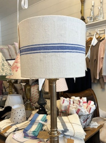 Antique Hungarian Grainsack Linen Lampshade