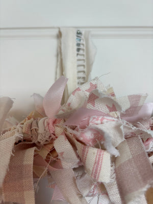 Christmas Rag Wreath - Pinks