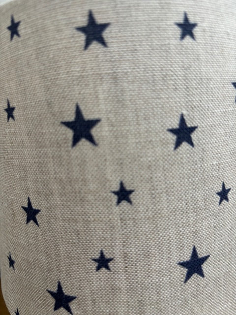 English Linen Mini Navy Star Lamps
