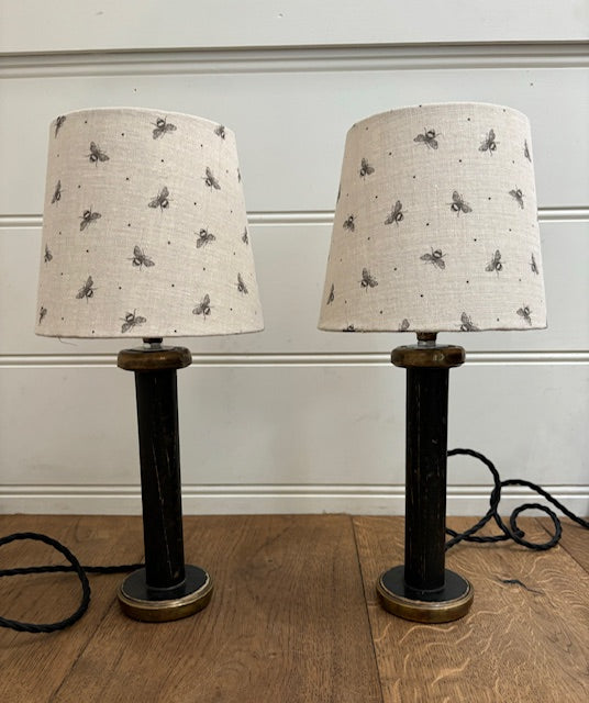 English Linen Mini Bee Lamps