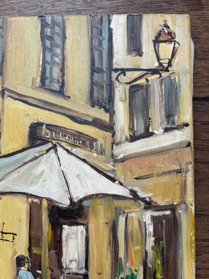 Vintage French Cafe Painting