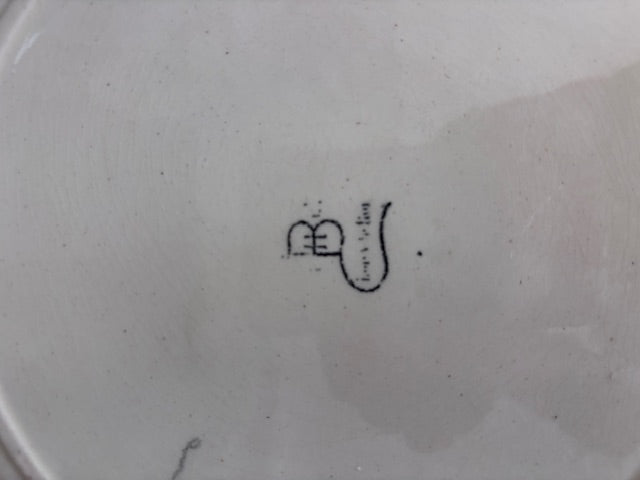 Antique French Majolica Birds Plate