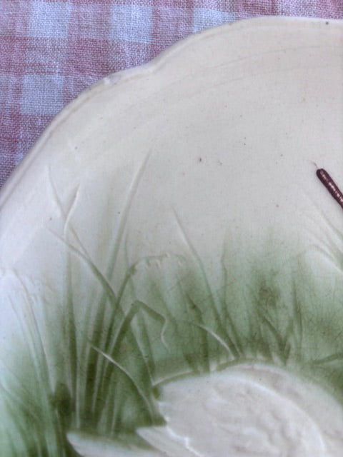 Antique / Vintage French Swan Plate