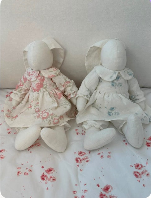 Handmade English Linen Bunnies