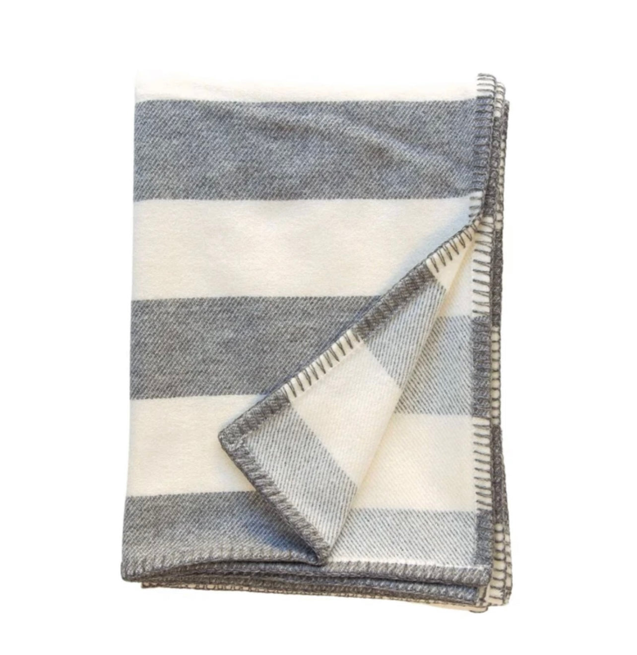 Broadstripe Welsh Throw & Blankets - Grey