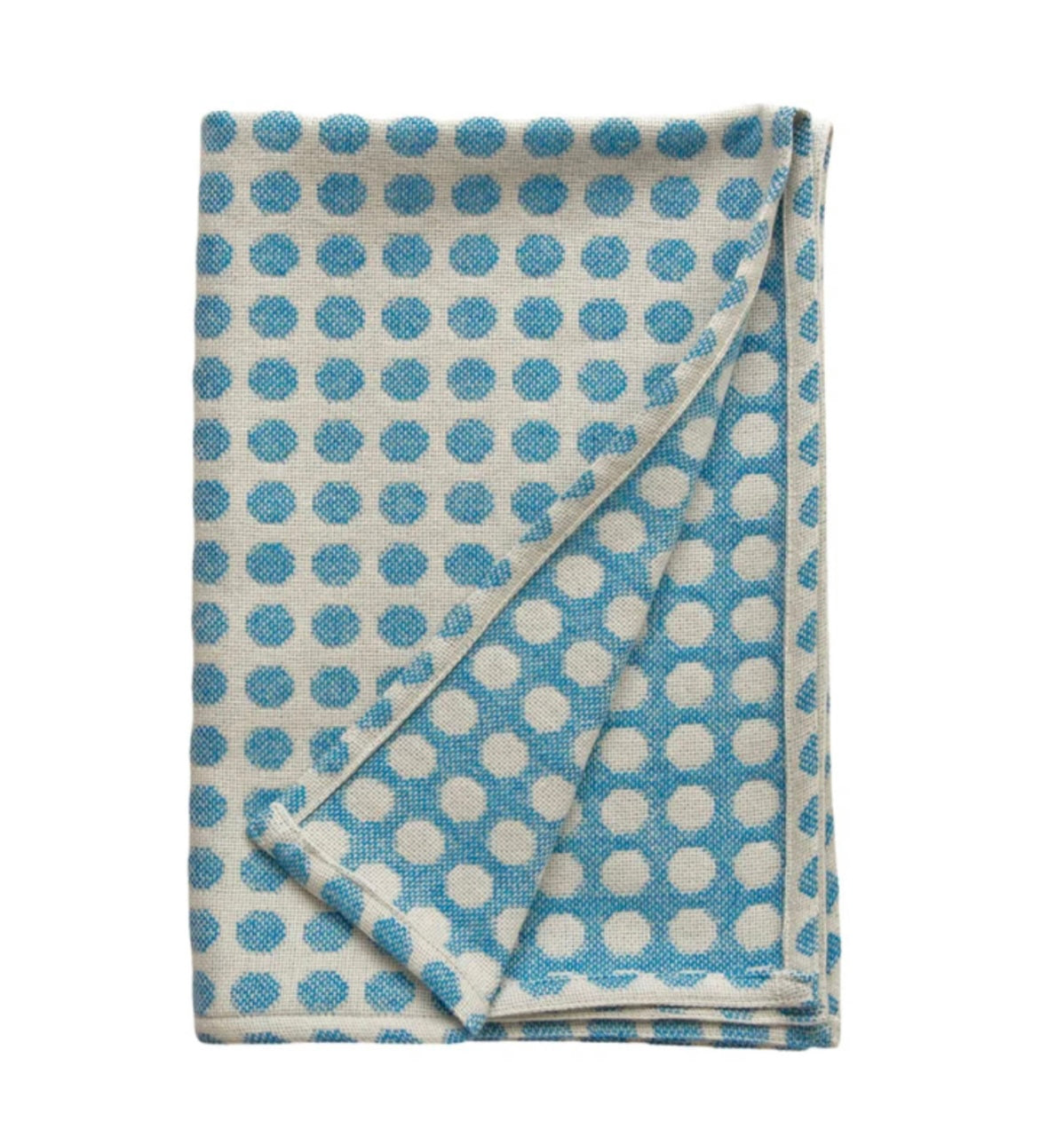 Spotted Welsh Throw - Blue