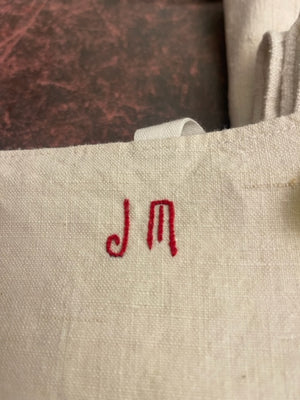 Antique French Linen Waiters Napkins #JM