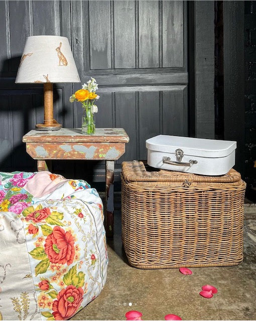 English Linen Hare lampshades