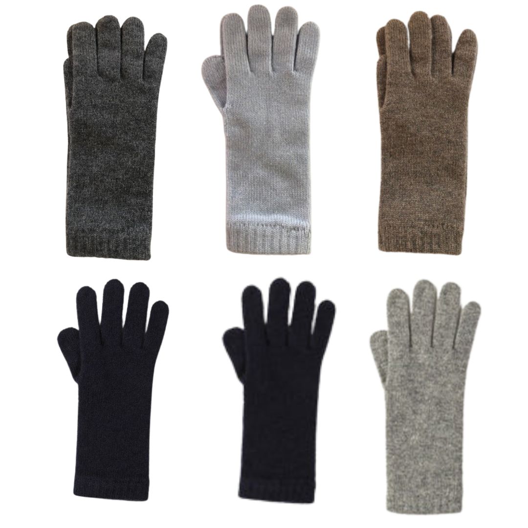 Womens Short Cuff Cashmere Gloves