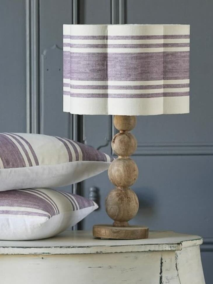 Cabbages & Roses Lilac Striped lampshade