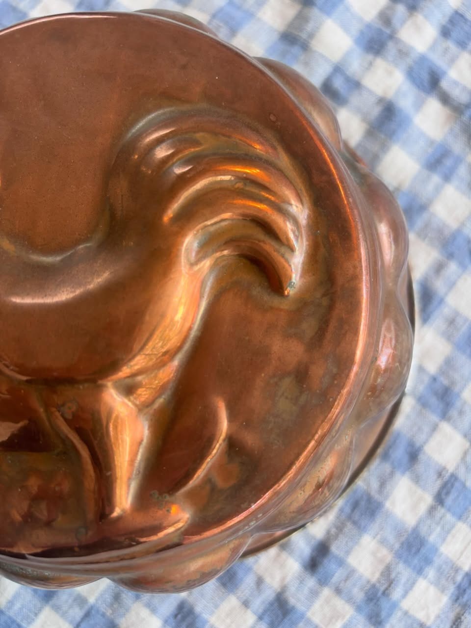 Vintage French rooster copper mold
