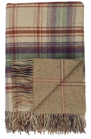 Lambswool Double Face Check Throw | Teviot