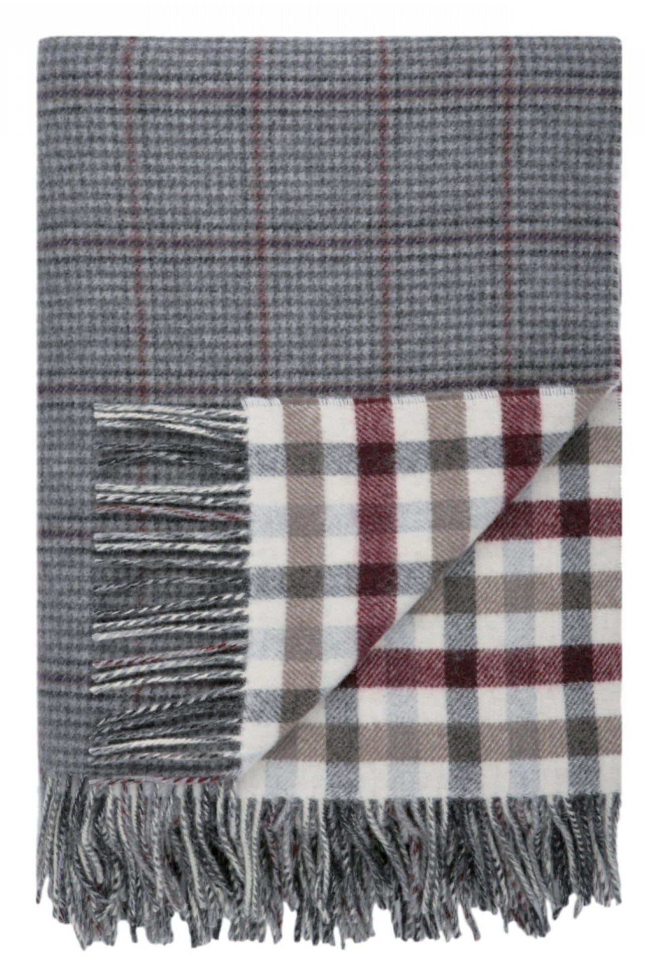 Lambswool Double Face Check Throw | Tay