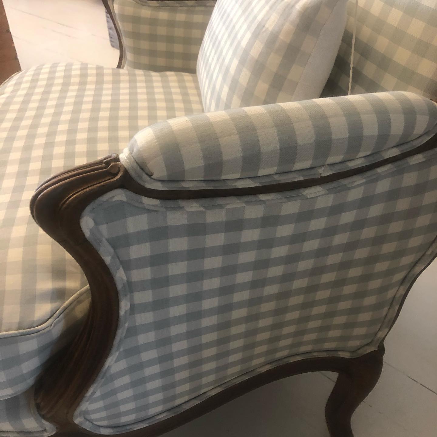 Gingham Linen Armchair