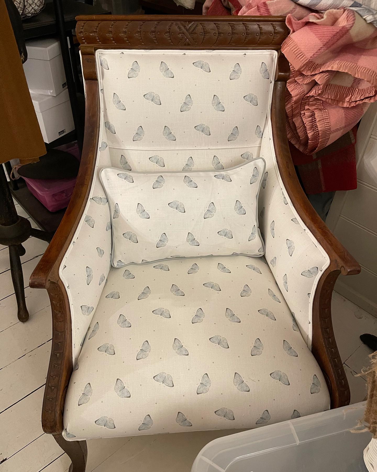 Butterfly Linen Armchair