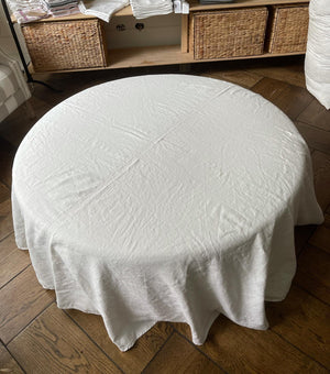 French Linen Tablecloth - White
