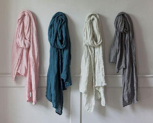 Linen Scarves - Thick Linen - Stone