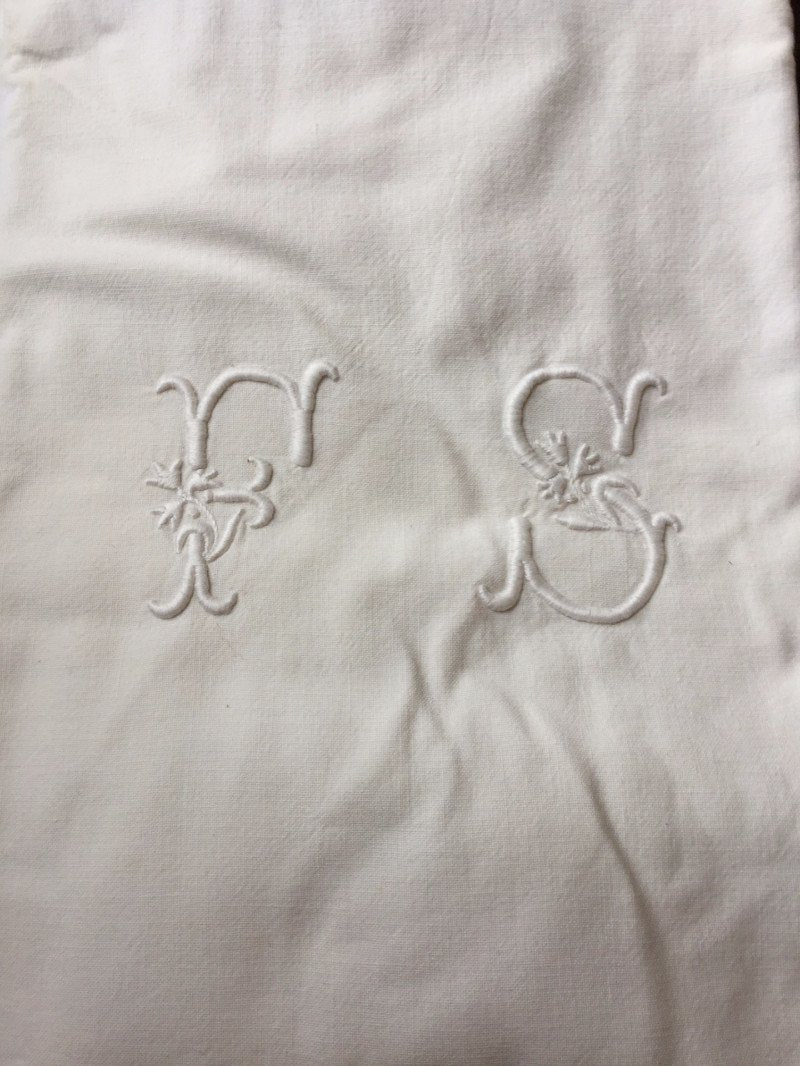 Vintage French Linen Sheet - 'FS'