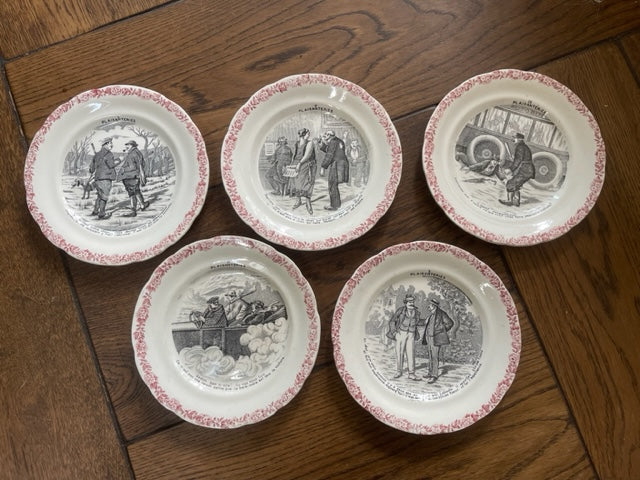 Vintage/antique French story plates