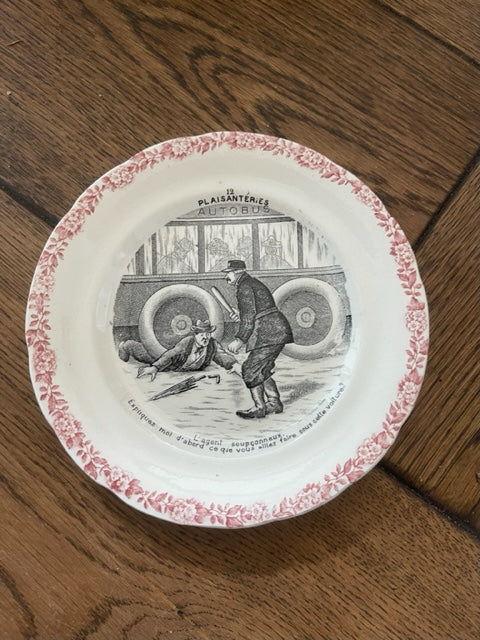 Vintage/antique French story plates