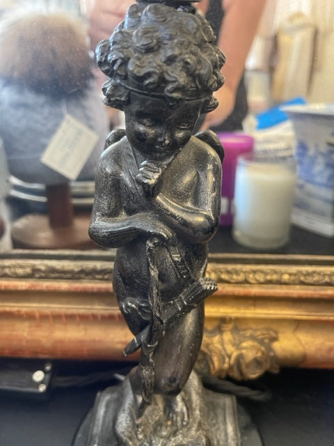 Antique French Cherub Lamp