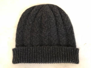 SCA 3-ply Beanies | Charcoal Cable Knit