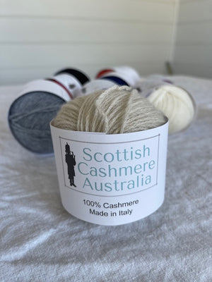 SCA 4-ply Cashmere Knitting Yarn - Natural