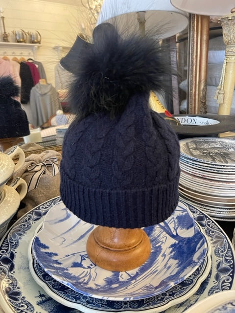 SCA 3-ply Beanies | Navy Cable Knit