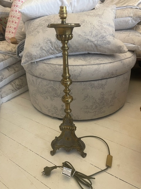 Vintage Brass Lamp Base - Scottish Cashmere Australia / Gramon