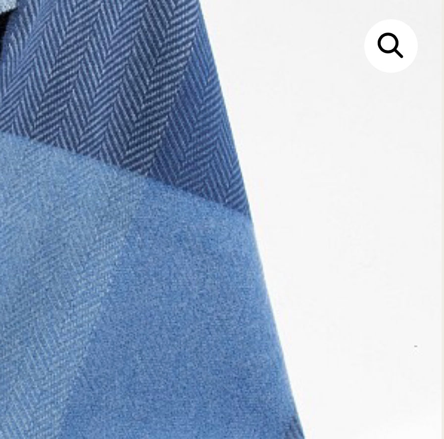 Merino Cashmere Throw - Mix Blue Large Check