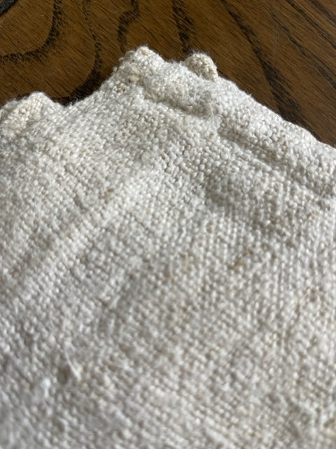 Antique Linen Table Runner - Red Ticking