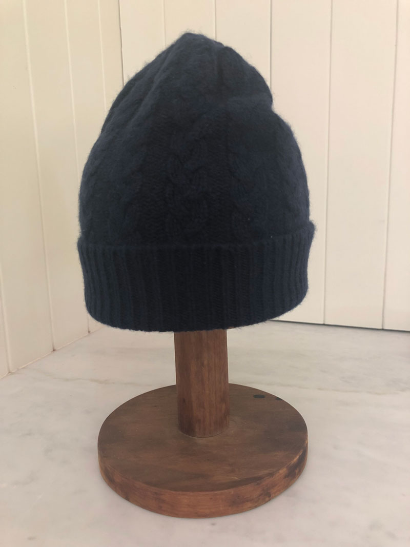 SCA 3-ply Beanies | Navy Cable Knit