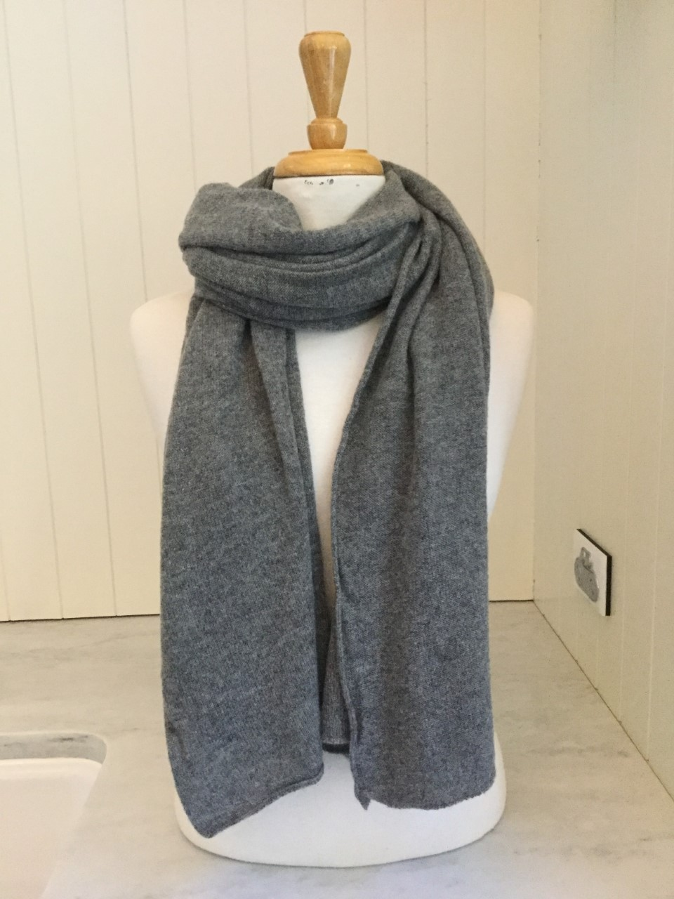SCA Cashmere Stole - Mid Grey