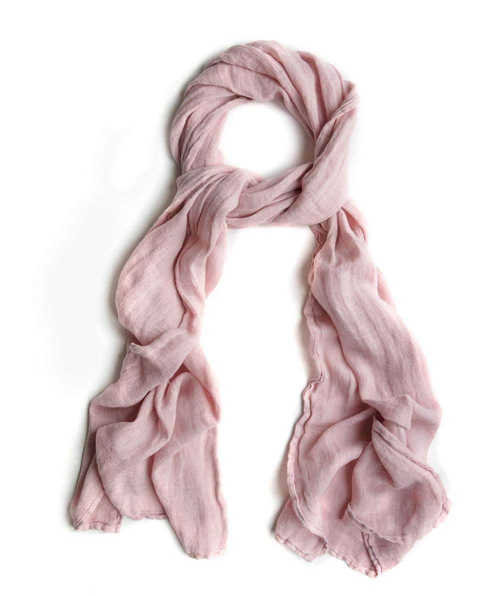 Linen Scarves - Thick Linen - Rose Pink