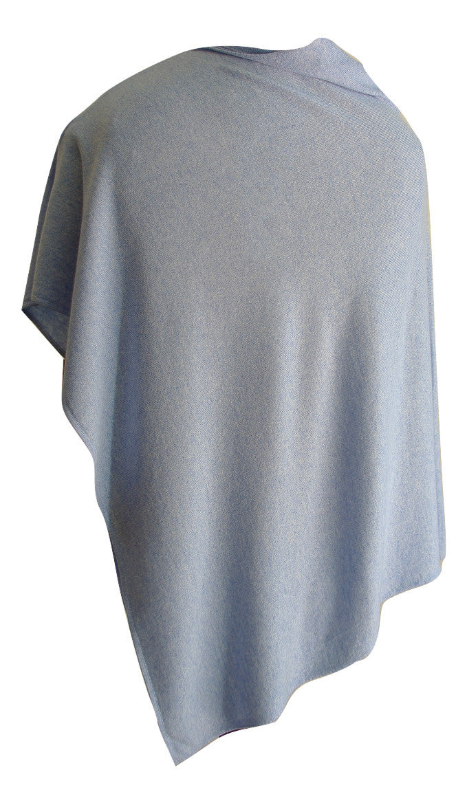 SCA 2-Ply Poncho - Duck-Egg Blue