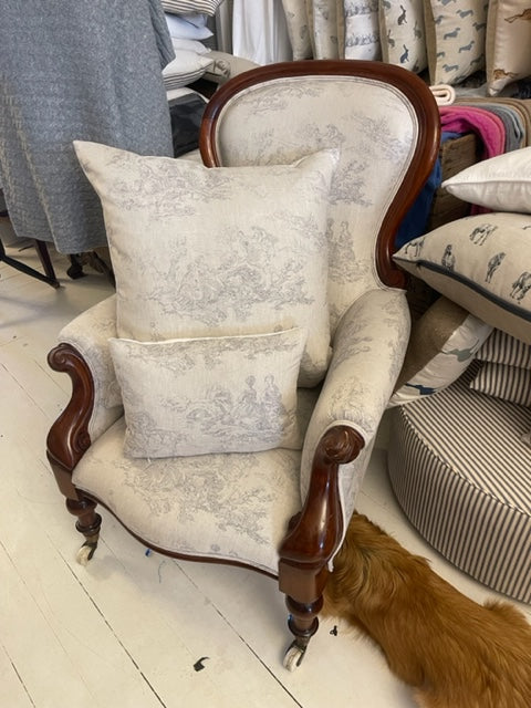 Toile Victorian Armchair