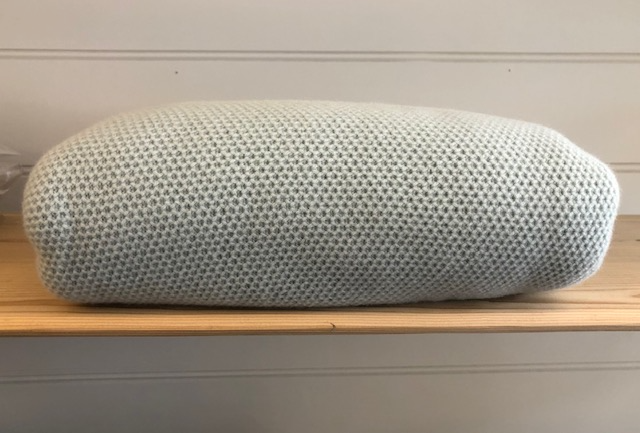 Waffle Stitch 4-Ply Cashmere Blanket Throw - Duck Egg