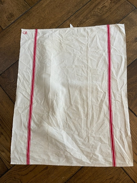 Vintage French linen tea towels