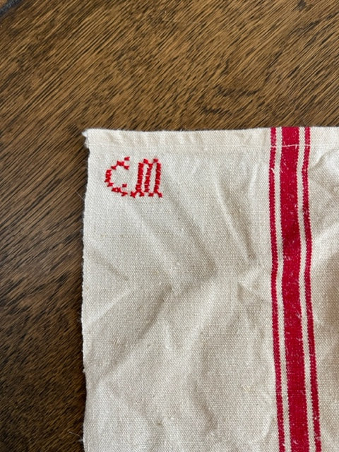 Vintage French linen tea towels