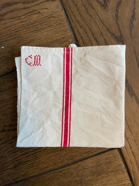 Vintage French linen tea towels