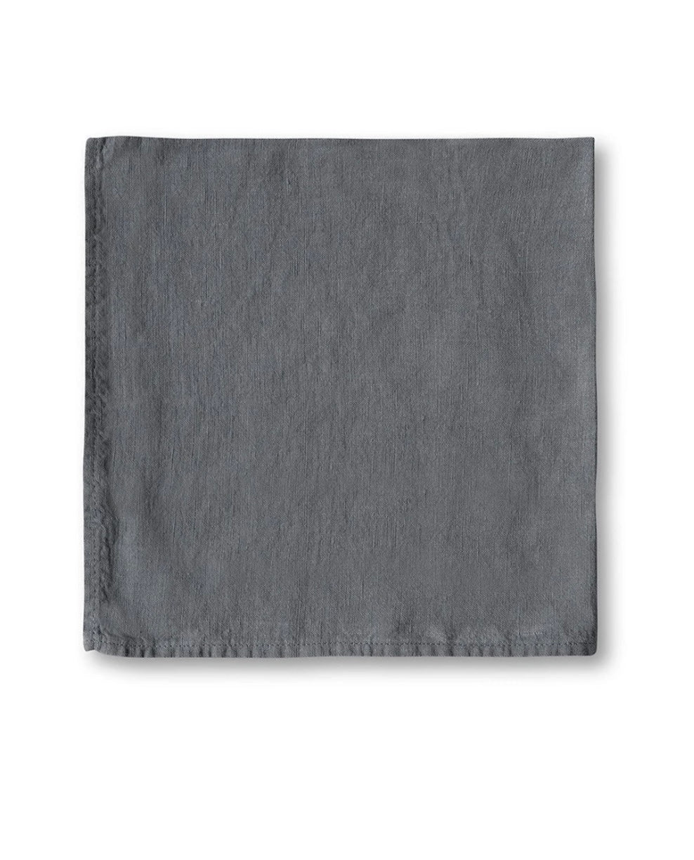 Linen Napkin - Charcoal - Set of 8
