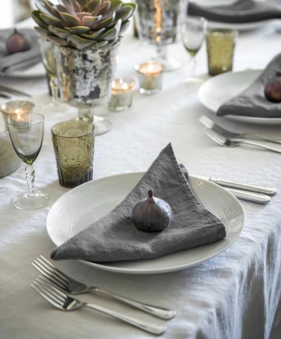 Linen Tea/Hand Towel - Dove Grey