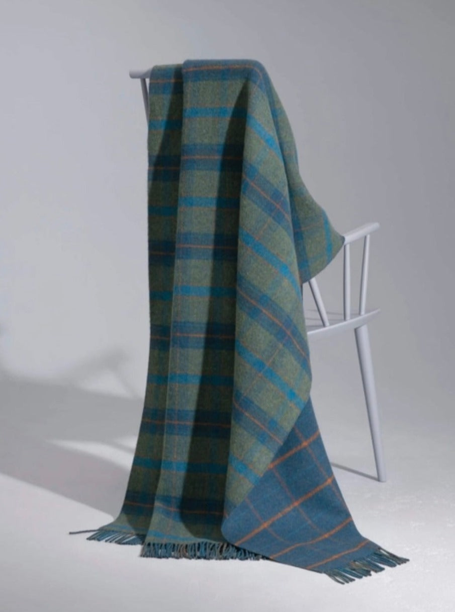 Lambswool Double Face Check Throw | Multi