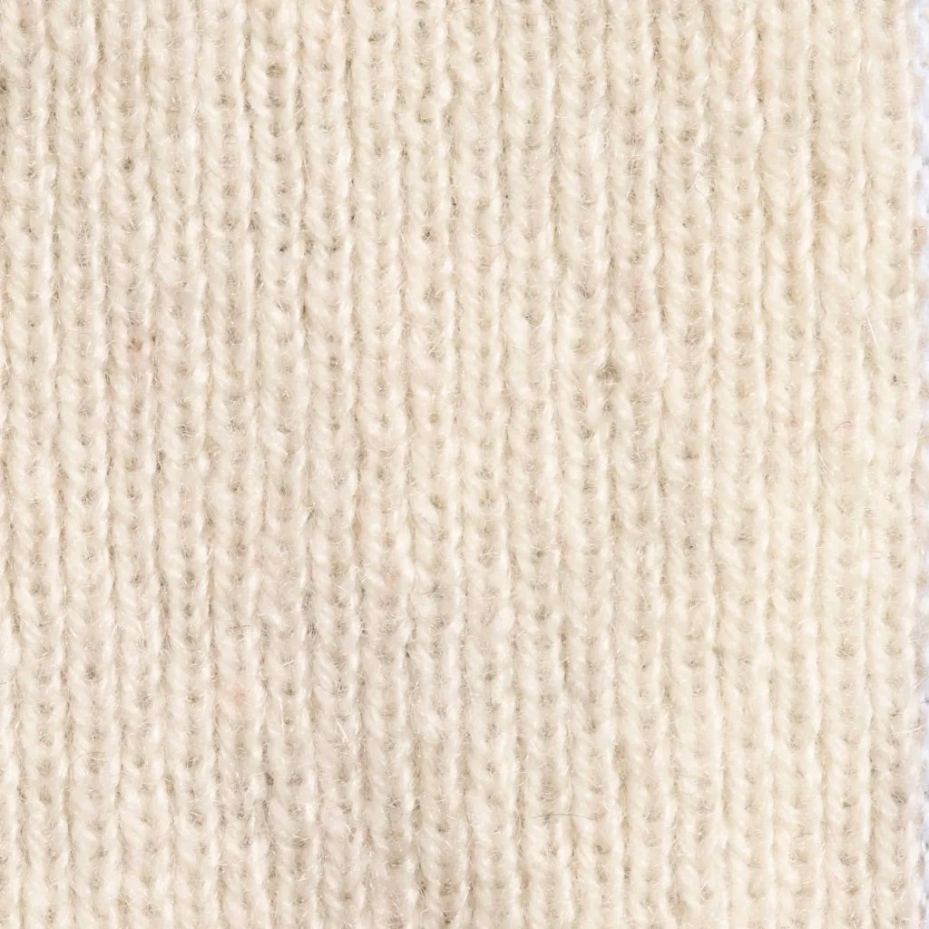 6-ply Cashmere Seed Funnel Neck Boxy Jumper - Winter White